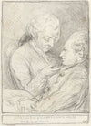 Portrait of the Artist with His Younger Brother, Augustin Saint-Aubin (1771)