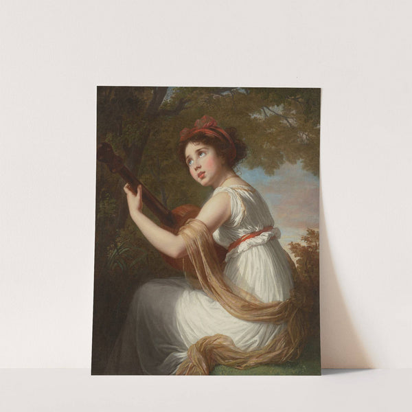 Portrait of the artist’s daughter, Jeanne-Julie-Louise Le Brun (1780-1819), playing a guitar by Elisabeth Louise Vigée Le Brun