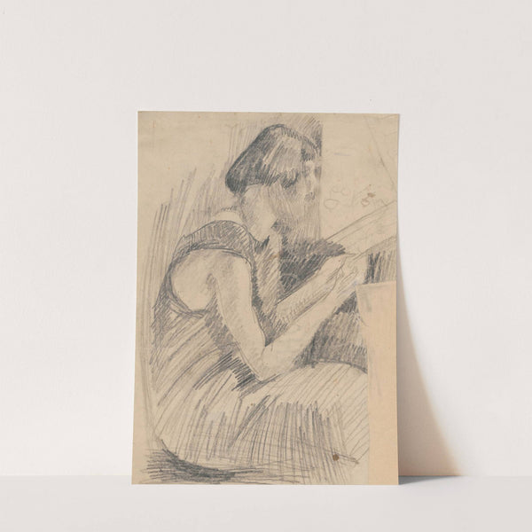 Portrait of the artist’s sister Waleria at a window by Zygmunt Waliszewski