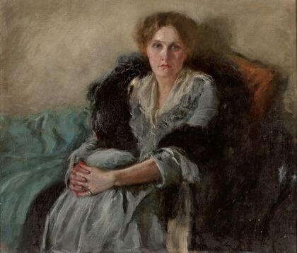 Portrait of the artist’s wife, Leta Czajkowska (ca.1875â1947)