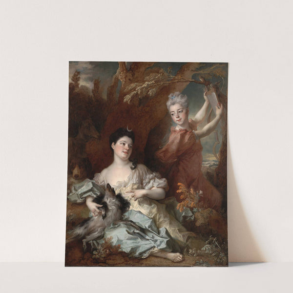 Portrait of the Comtesse de Montsoreau and Her Sister as Diana and an Attendant by Nicolas de Largillière