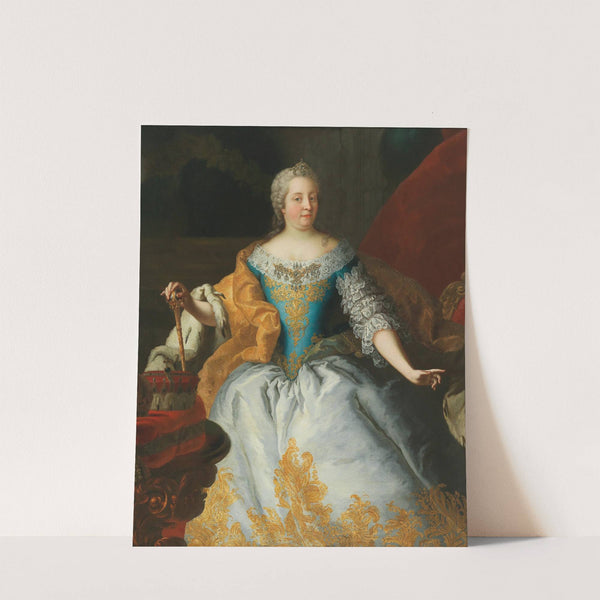 Portrait Of The Empress Maria Theresia, Queen Of Hungary And Bohemia, With The Bohemian And The Archducal Crown by Martin van Meytens