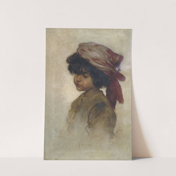 Portrait of the girl Teresina by Christian Wilhelm Allers