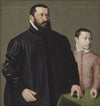Portrait of the Nuremberg Goldsmith Hans Lencker (1523-1585) and his 9-year old son Elisius the Younger (1570)