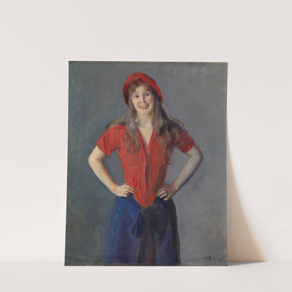 Portrait of the Painter Oda Krohg, b. Lasson (1888) by Christian Krohg