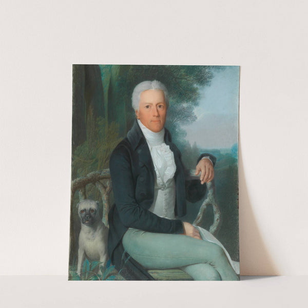 Portrait Of The Prussian Statesman Prince Karl August Von Hardenberg (1750-1822) In The Park Of His Country Estate At Tempelhof Near Berlin by Daniel Caffe