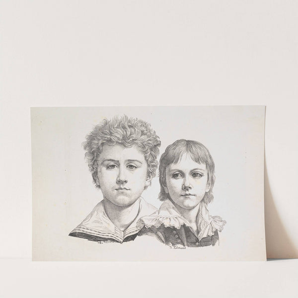 Portrait of the Rabe Children; Hermann, age 14 and Edmond, age 7 (1822) by Johann Gottfried Schadow