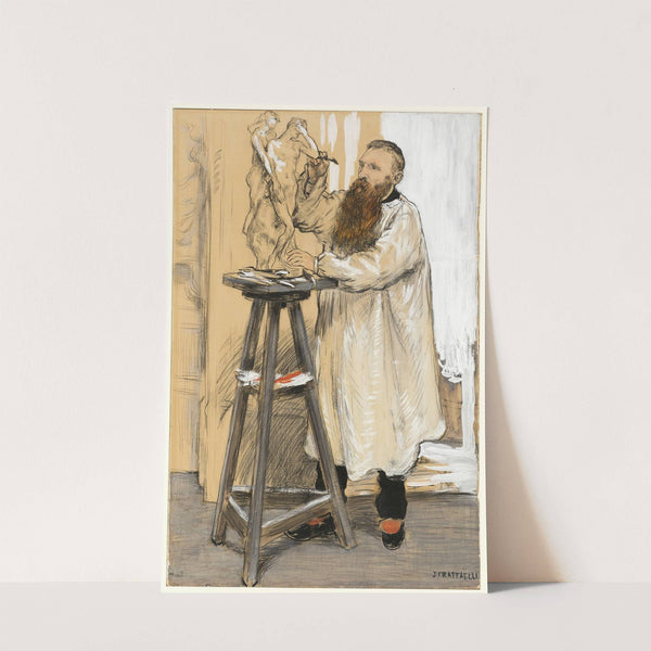 Portrait of the Sculptor Auguste Rodin in his Studio by Jean François Raffaëlli