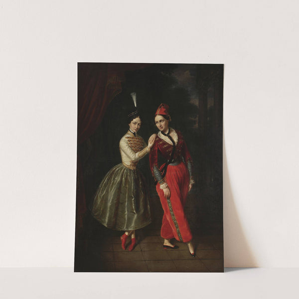 Portrait of the sisters Karolina and Anna Strauss, ballet dancers from Teatr Wielki by Ksawery Jan Kaniewski