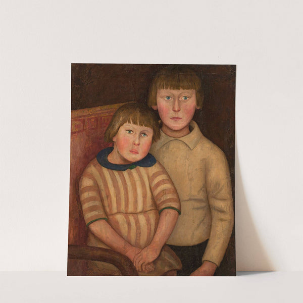 Portrait of two children by Tadeusz Makowski