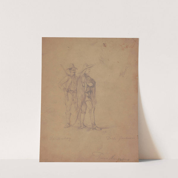 Portrait of two Texas Rangers, standing facing right by Adolph Metzner