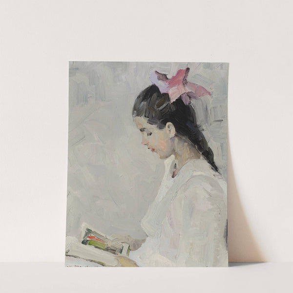 Portrait of Vivian E. Dunton with Book by William Herbert Dunton