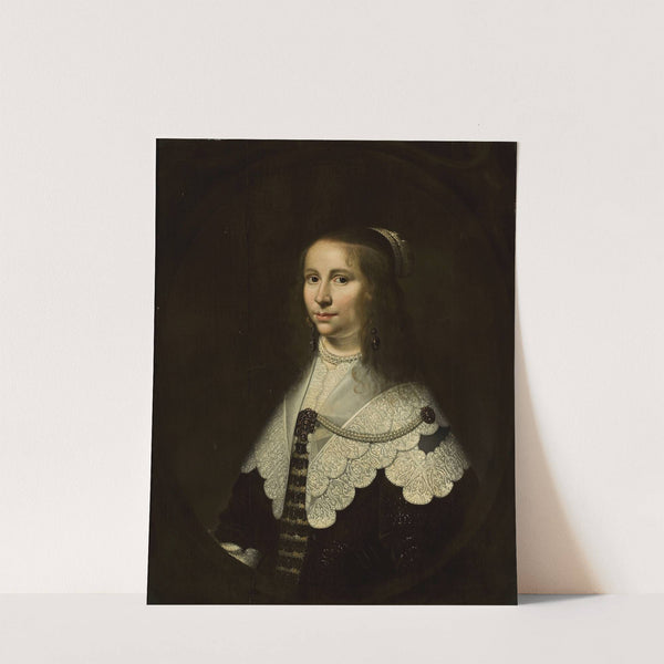 Portrait of Volkera van Beresteyn (1624–1653), wife of Salomon van Schoonhoven (1617–1653) by Jacob Willemsz. Delff The Younger