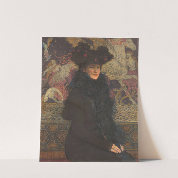 Portrait of Wife with Pegasus in the Background (1913) by Józef Mehoffer