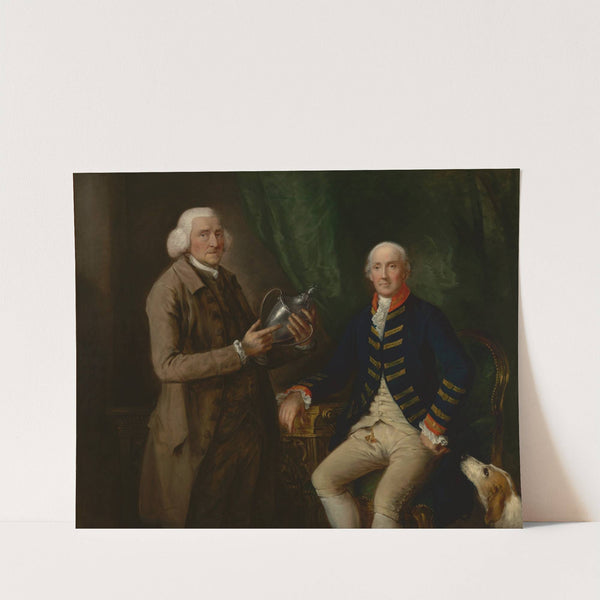 Portrait of William Anne Hollis, 4th Earl of Essex, Presenting a Cup to Thomas Clutterbuck of Watfor... by Thomas Gainsborough