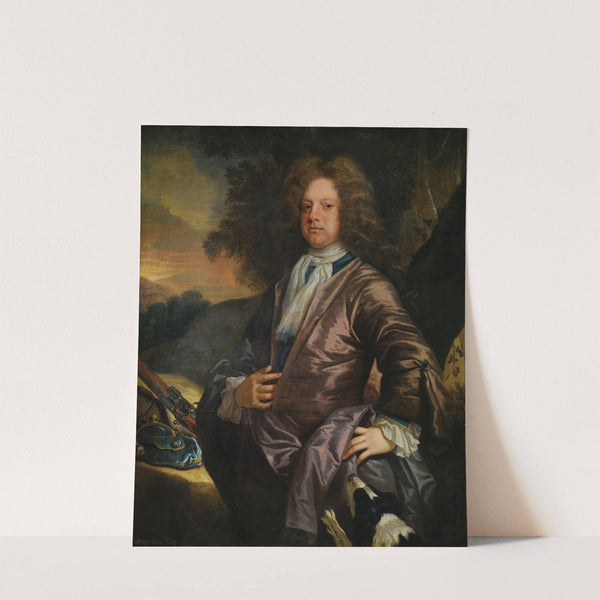 Portrait of William Paul (1673-1711) of Bray, Berkshire, With His Dog And a Gun by John Closterman