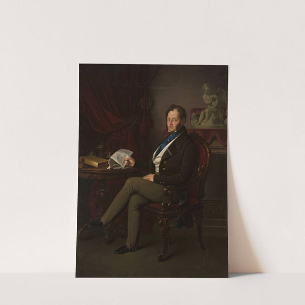 Portrait of Władysław Branicki, seated with a letter in his hand by Anonymous