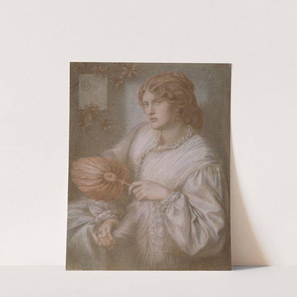 Portrait of woman with a fan (1870) by Dante Gabriel Rossetti