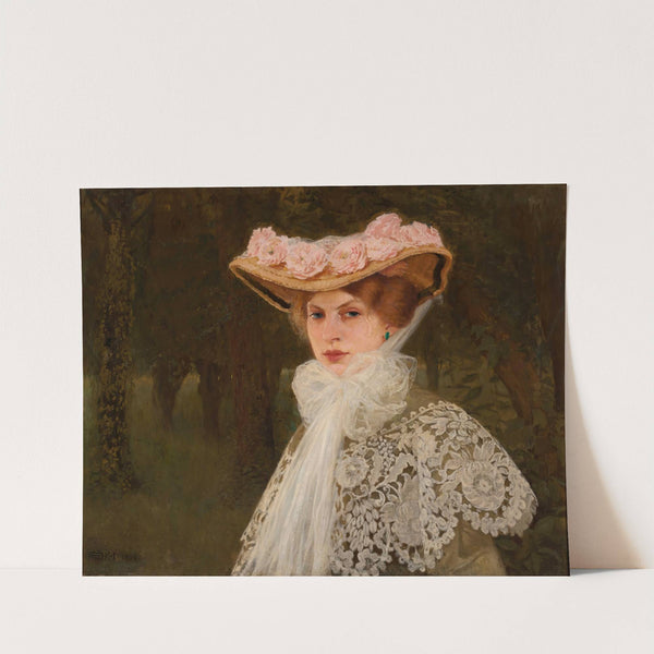 Portrait of Zofia Okuń née Tolkemit, the artist’s wife by Edward Okuń