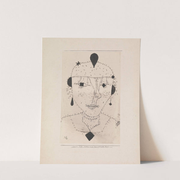 Portrait Sketch of a Costumed Lady by Paul Klee