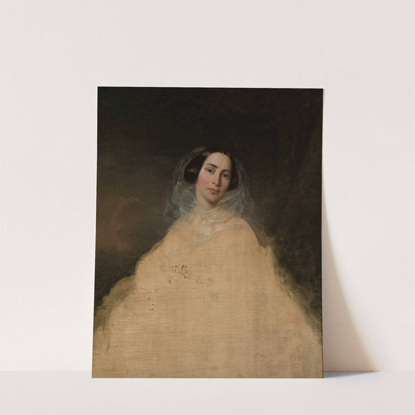 Portrait sketch of a lady by Józef Simmler