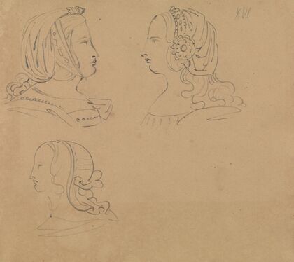 Portrait Studies of Women in Various Headdress