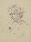 Portrait study of a boy in bust (1860 - 1924)