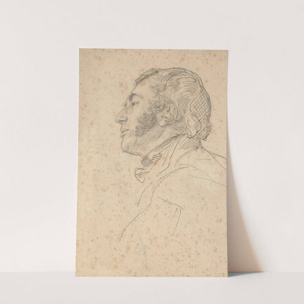 Portrait study of a man in profile by Théodore Géricault