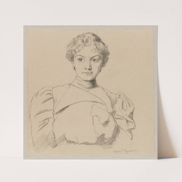 Portrait Study of a Young Woman (1890) by Hans Thoma