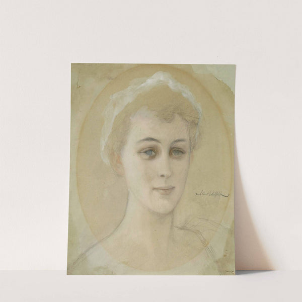 Portrait Study Of Baroness Naomi (Emi) De La Chapelle (1893) by Albert Edelfelt