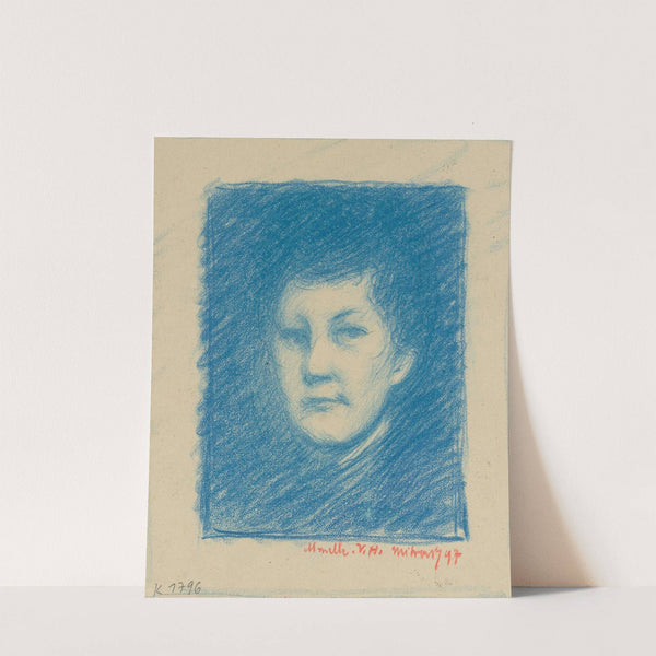 Portrait Study of Female Head by Milan Thomka Mitrovský