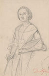 Portrait study of Jadwiga Łuszczewska – Deotyma (1855)