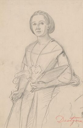 Portrait study of Jadwiga Łuszczewska – Deotyma (1855)