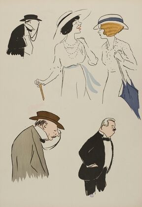 portraits de personnages dont Du Tillier et Cornuchet