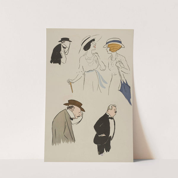 portraits de personnages dont Du Tillier et Cornuchet (1913) by Georges Goursat (Sem)