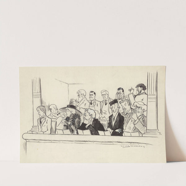 Portraits de personnalités lors du concours du Conservatoire de musique et de déclamation (1911) by Yves Marevéry