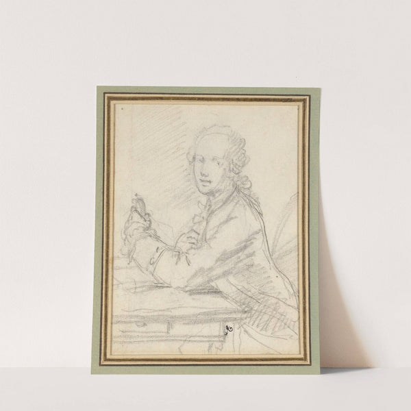 Portraits of a Young Man by Augustin de Saint-Aubin