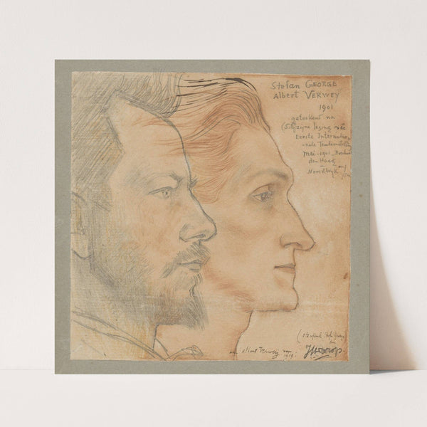 Portraits of Albert Verwey and Stefan George (1901) by Jan Toorop