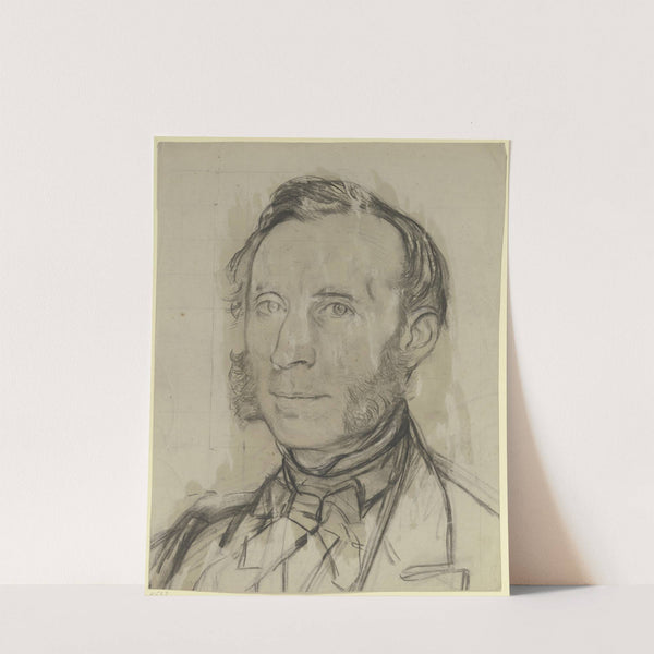 Porträt eines Mannes mit Backenbart by Otto Scholderer