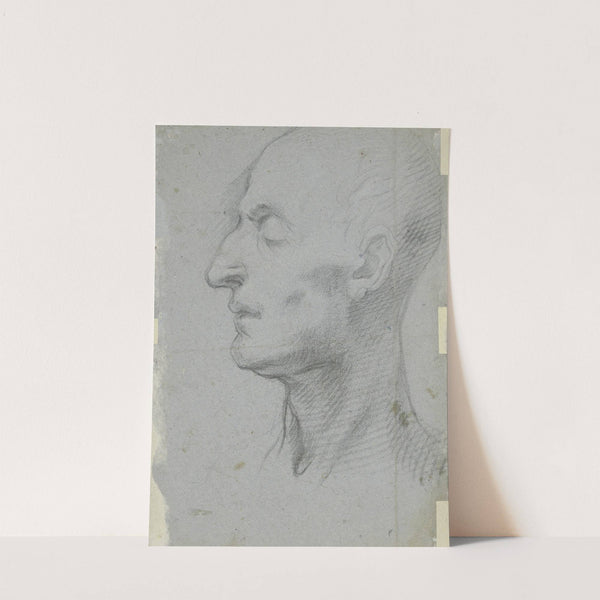 Porträt eines Mannes mit geschlossenen Augen im Profil nach links by Francesco Vanni