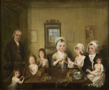 Porträtt av familjen Latrobe of Fulneck