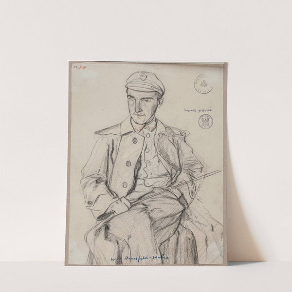 Portret Bronisława Mansperla , ps. ‘Haber’, podporucznika Legionów Polskich (1916) by Leopold Gottlieb