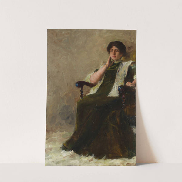 Portret Gabrieli Zapolskiej, żony Stanisława Janowskiego (1900) by Stanisław Janowski