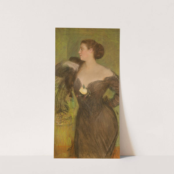 Portret kobiety w balowej sukni by Teodor Axentowicz