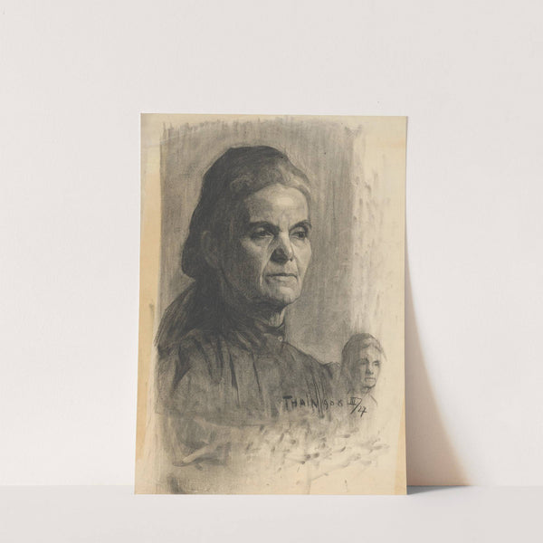 Portrét starej ženy v šatke by Ján Thain