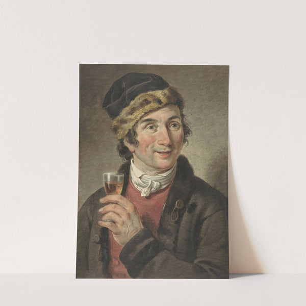 Portret van Adriaan de Lelie, met muts op (1765 - 1820) by Adriaan de Lelie