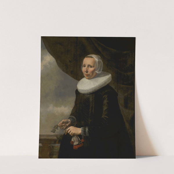 Portret van Aechje Claesdr. Moer (1585-1640) (1636) by Caesar Van Everdingen