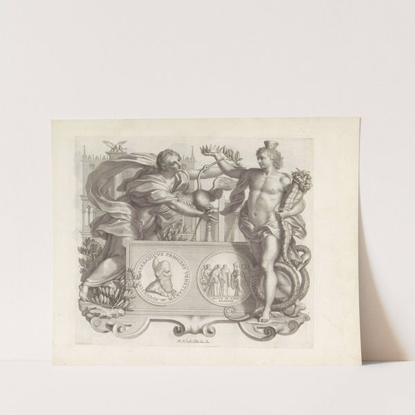 Portret van Agostino Barbarigo en de personificatie van Dankbaarheid (1673-1743) by Robert van Audenaerde