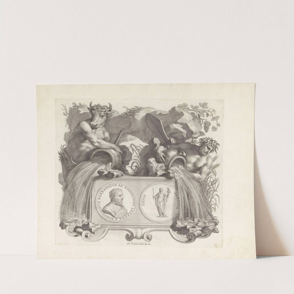 Portret van Agostino Barbarigo en de personificaties van de rivieren Po en Adige (1673-1743) by Robert van Audenaerde