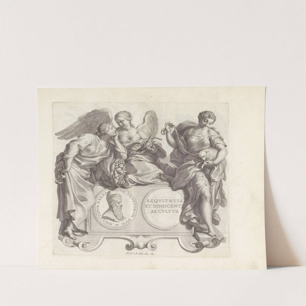 Portret van Agostino Barbarigo en de personificaties van Gelijkheid, Weldadigheid en Onschuld (1673-1743) by Robert van Audenaerde